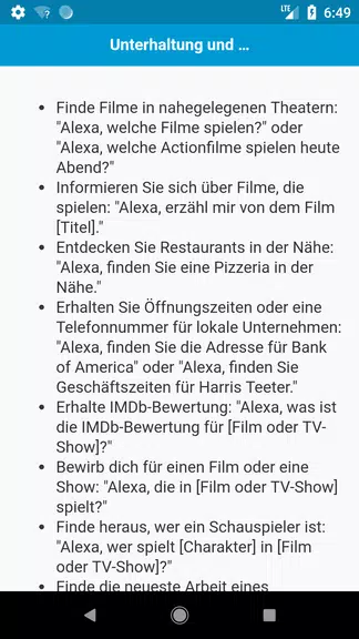 Befehle für Echo Dot Schermafbeelding 3