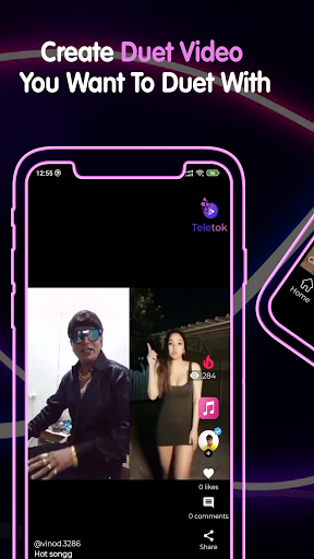 Teletok - Share your video with your Friends ဖန်သားပြင်ဓာတ်ပုံ 0