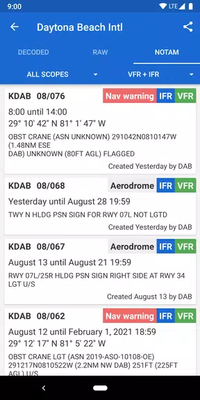 Schermata Avia Weather - METAR & TAF 3