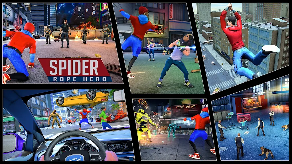 Flying Spider Fight Hero Games स्क्रीनशॉट 0