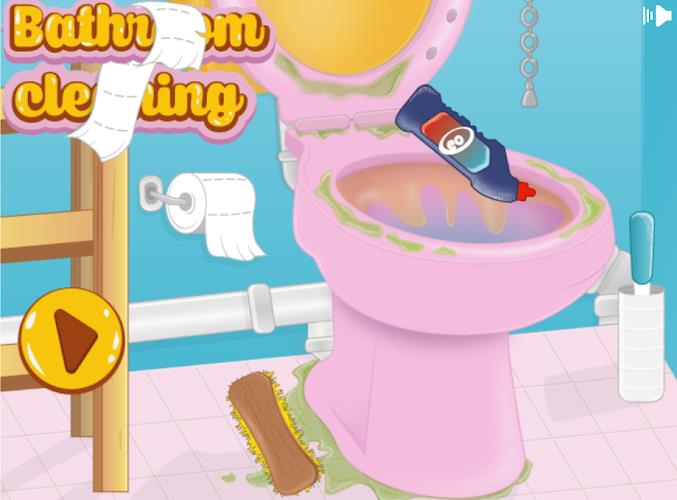 Girls bathroom cleaning games Скриншот 0