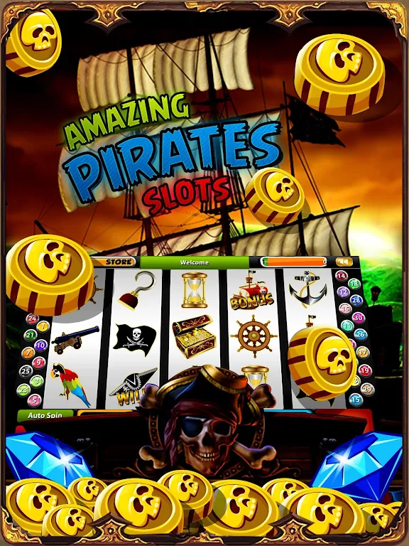 Pirate Treasure Mega Slots应用截图第0张