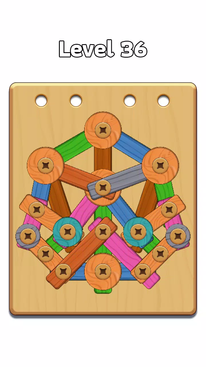 Wood Nuts & Bolt: Screw Puzzle Captura de tela 1