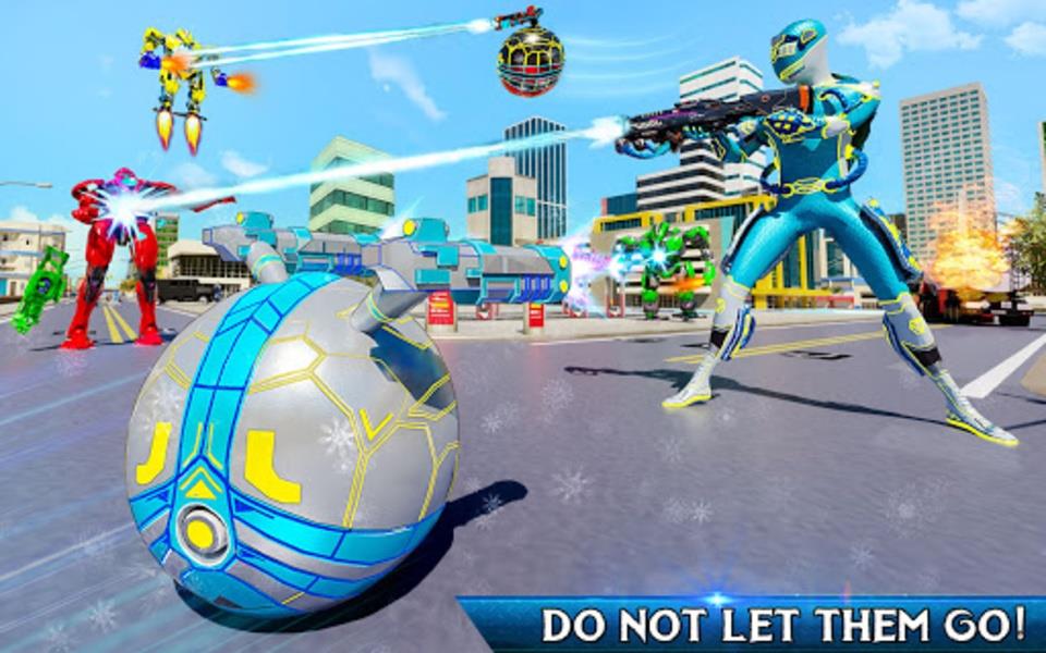 Snow Ball Robot Bike Games 스크린샷 1