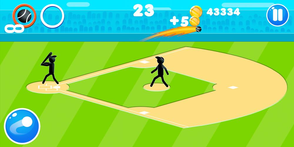 Stickman Baseball Captura de tela 1