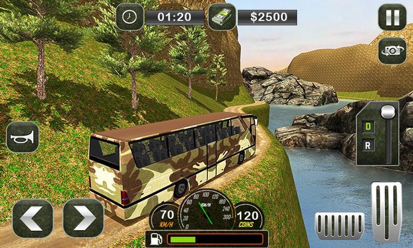 Army Bus Transporter Coach Fun Captura de tela 1