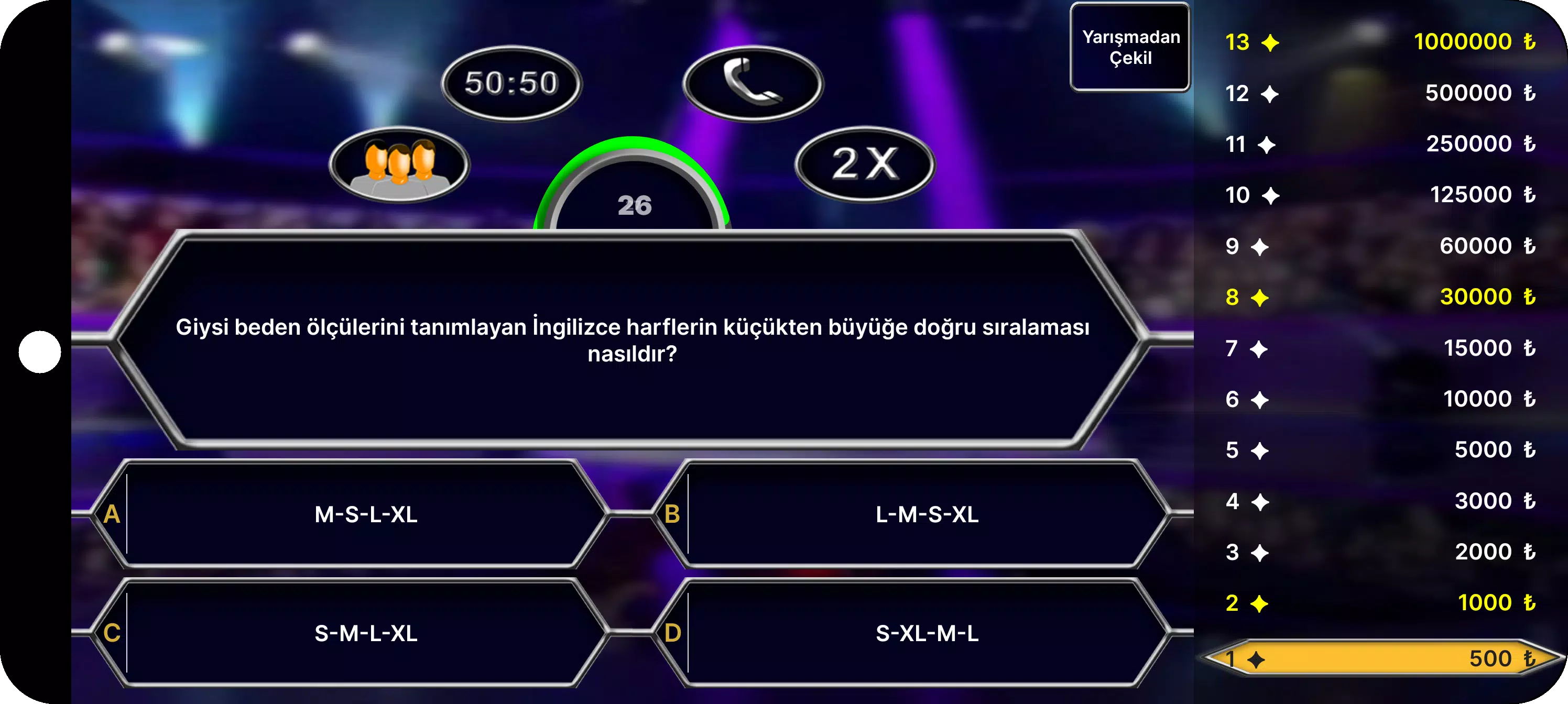 Schermata Milyoner Bilgi Yarışması 1