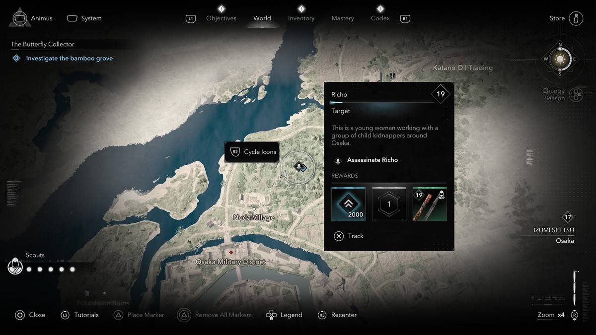 Hoe en waar alle Butterfly Collector -leden te vinden in Assassin's Creed Shadows Richo
