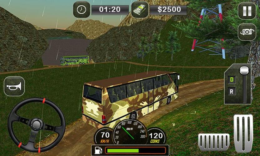 Army Bus Transporter Coach Fun Captura de tela 2
