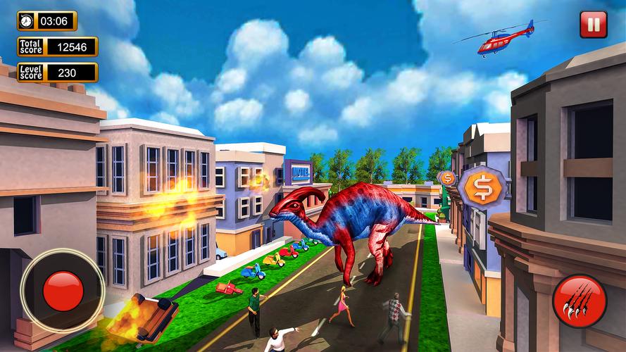 Dinosaur Games City Rampage ภาพหน้าจอ 3