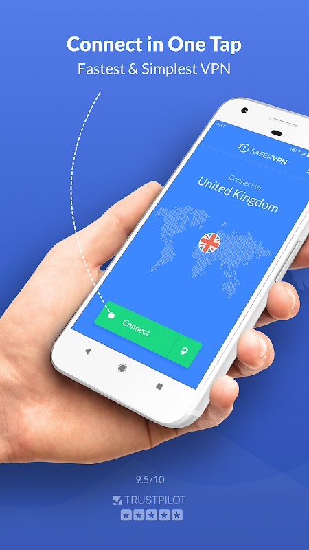 Free VPN Proxy & Hotspot WiFi security - SaferVPN Ekran Görüntüsü 0