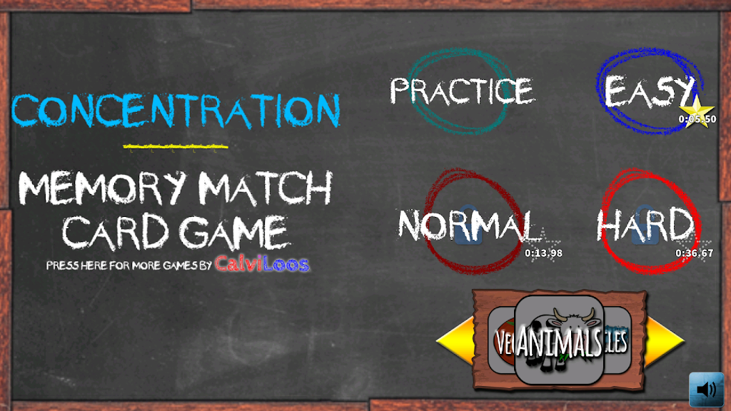 Concentration Memory Match Brain Game Ảnh chụp màn hình 0
