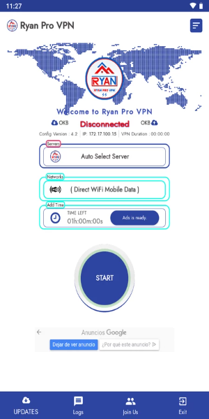 Ryan Pro VPN Mod Ảnh chụp màn hình 1