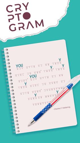 Cryptogram Letters and Numbers ဖန်သားပြင်ဓာတ်ပုံ 0