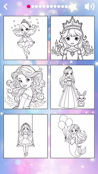 Princess Coloring Book offline ဖန်သားပြင်ဓာတ်ပုံ 2
