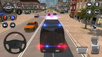 American Police Van Driving Zrzut ekranu 0