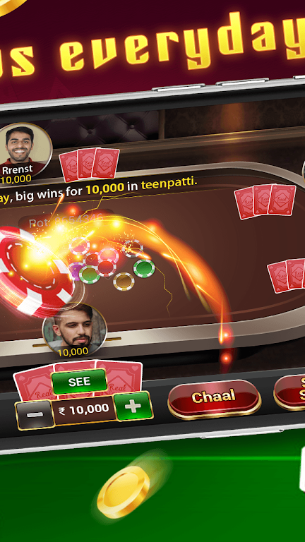 Teen Patti Gold - traditional online poker game Ekran Görüntüsü 1