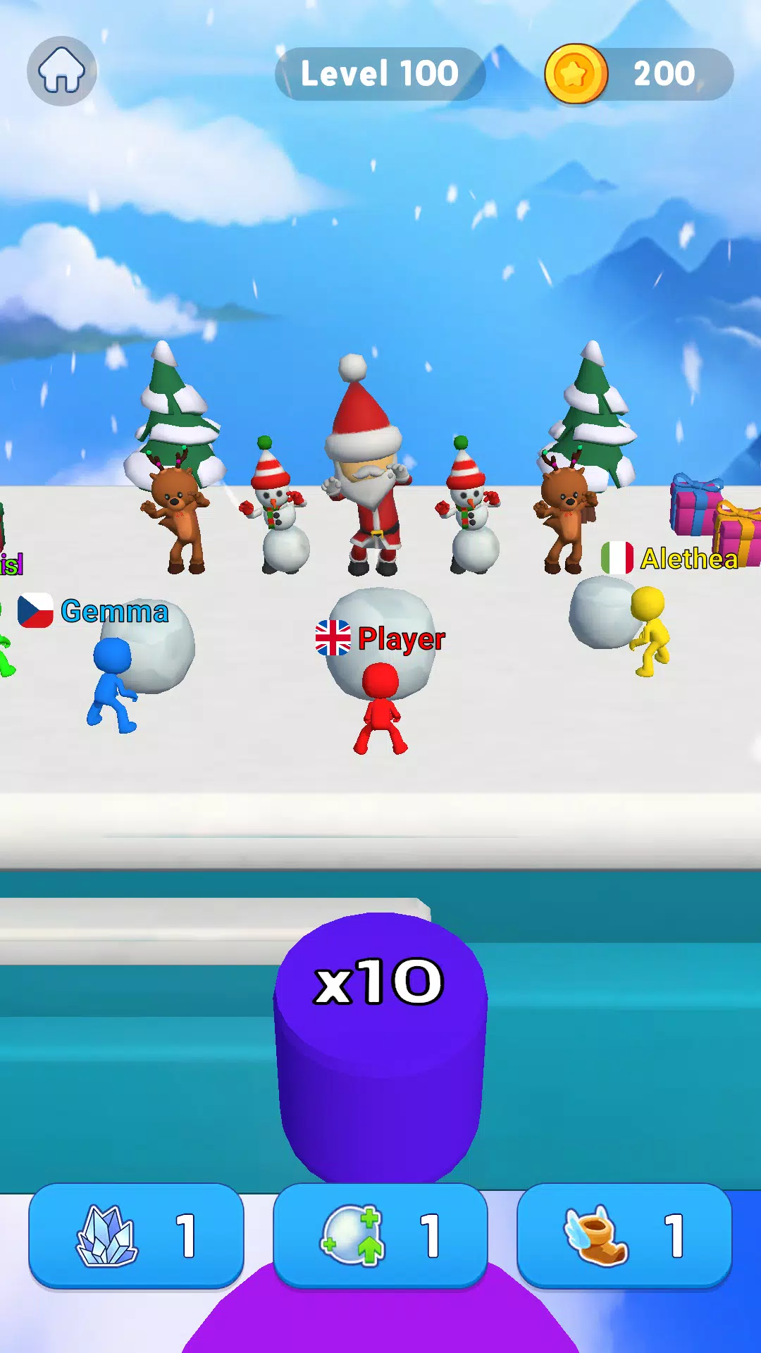 Snowball Race 3D: Ice Bridge 스크린샷 3