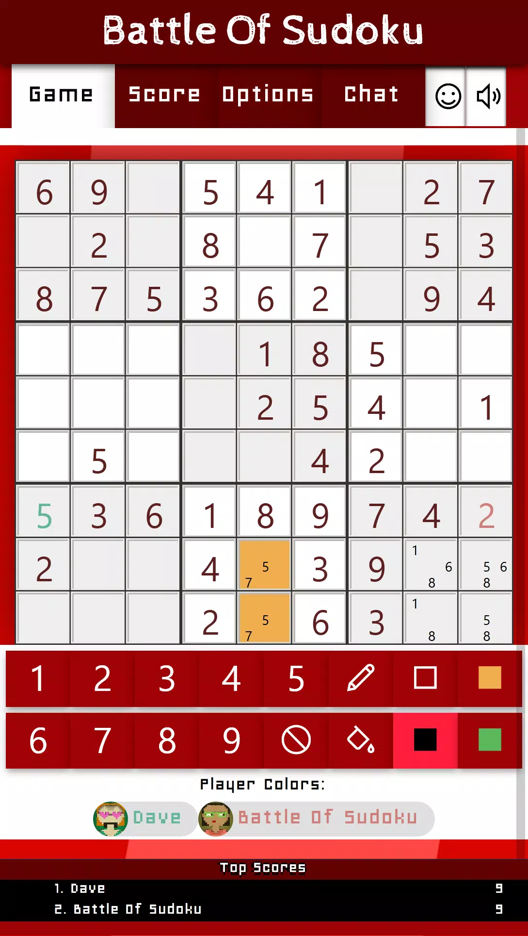 Battle Of Sudoku 스크린샷 1