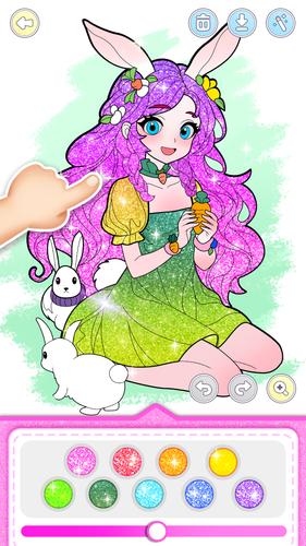 Princess Game Fantasy Coloring ဖန်သားပြင်ဓာတ်ပုံ 2