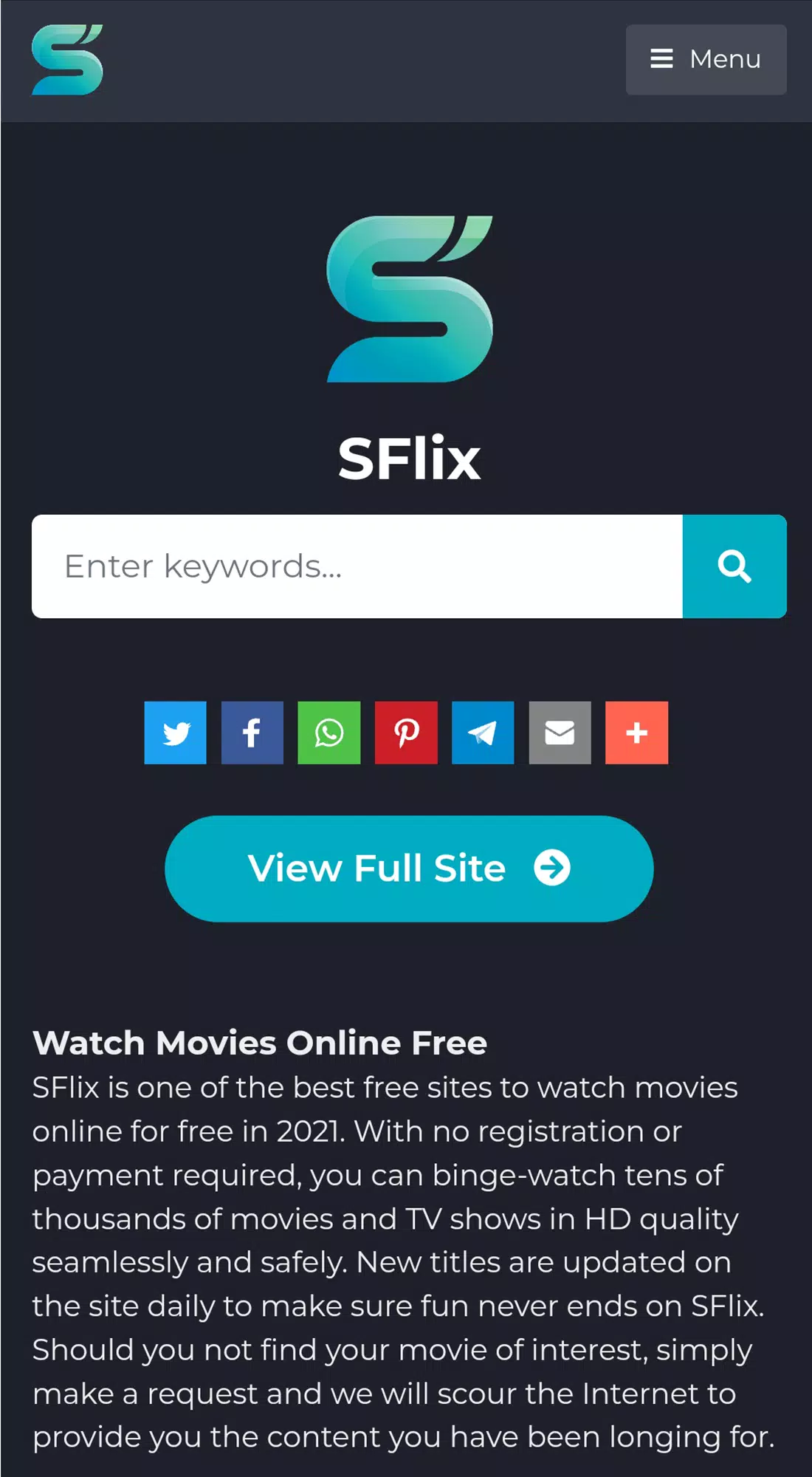 SFlix for Movies and Series Tangkapan skrin 0