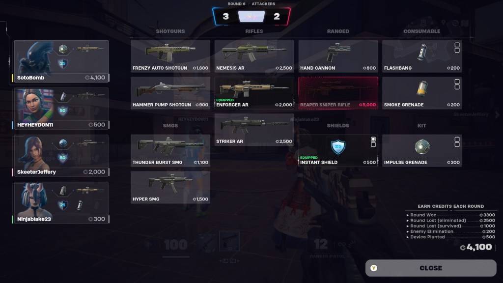 作為有關最佳負載的文章的一部分，在Fortnite Ballistic中購買屏幕。