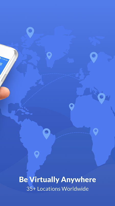 Free VPN Proxy & Hotspot WiFi security - SaferVPN Ekran Görüntüsü 1