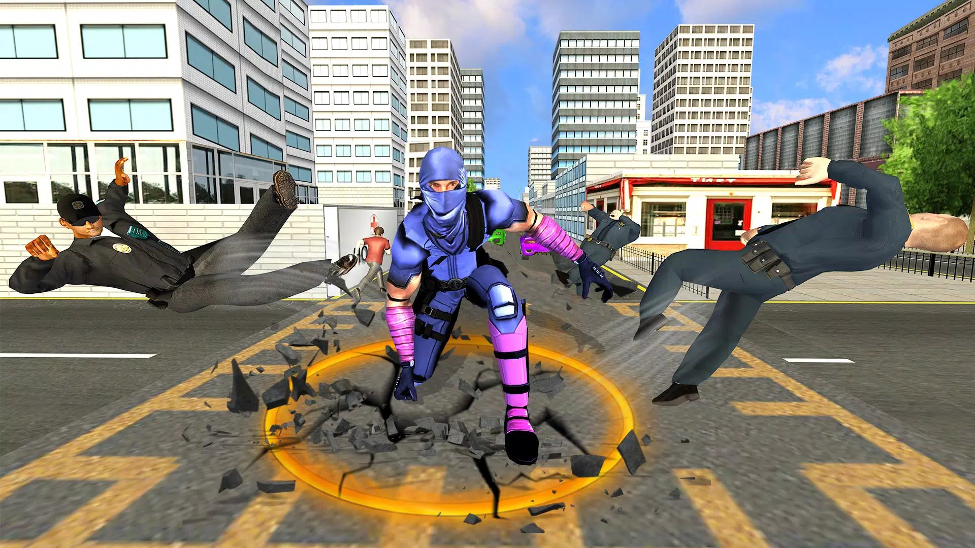 Flying Ninja Hero Crime Chase ภาพหน้าจอ 1