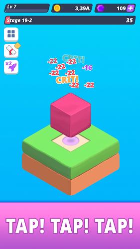 Tap Tap Cube - Idle Clicker Ảnh chụp màn hình 1