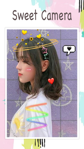 Schermata Live face sticker sweet camera 2
