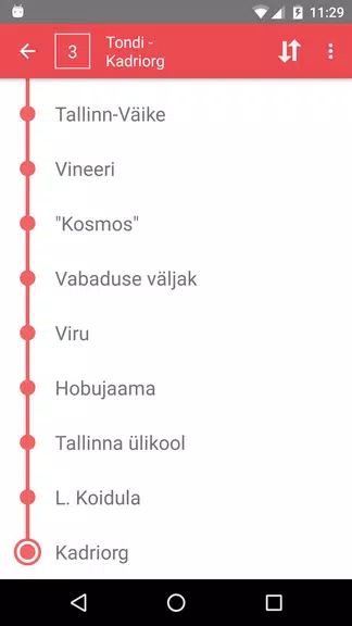 Schermata Tallinn Transport - timetables 3