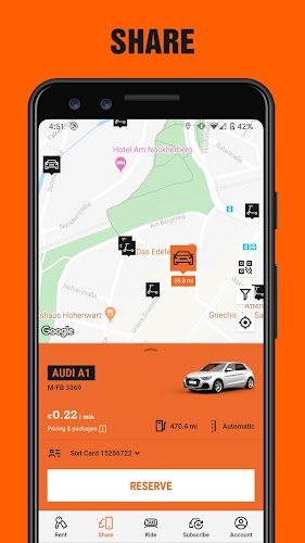 SIXT: レンタカー、カーシェアリング、車両の呼び出し スクリーンショット 2