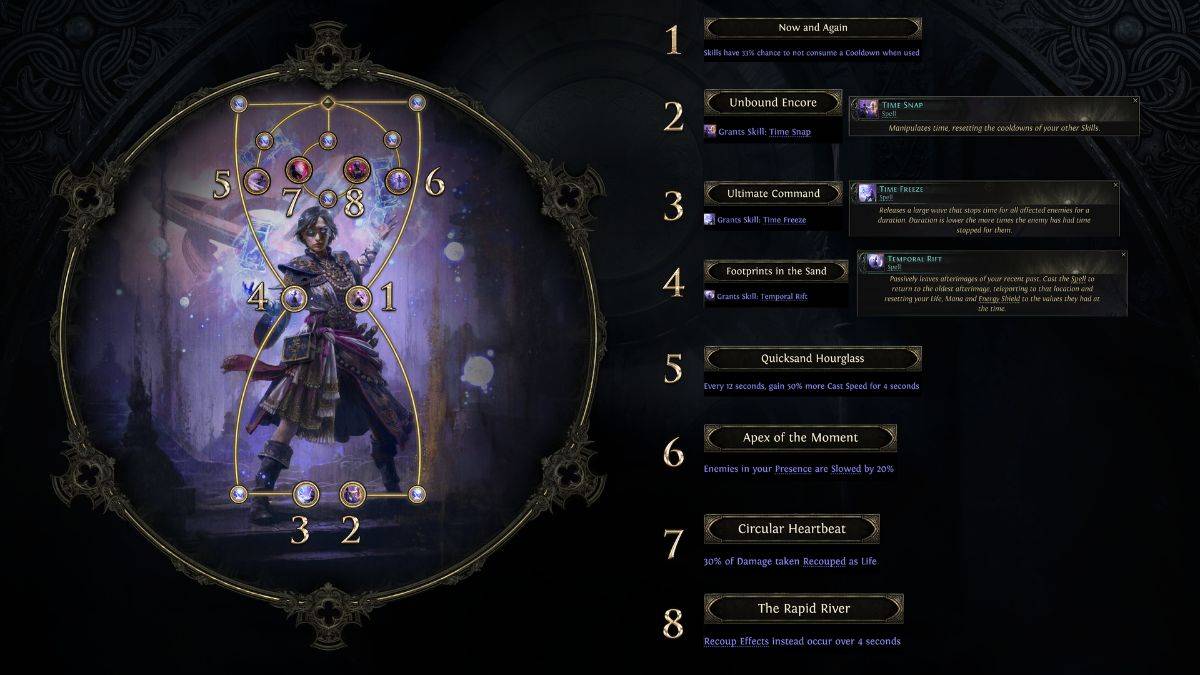 Sorceress Chronomancer Ascendancy Skill Tree