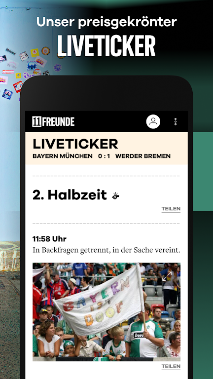 11FREUNDE - News & Liveticker Ảnh chụp màn hình 1