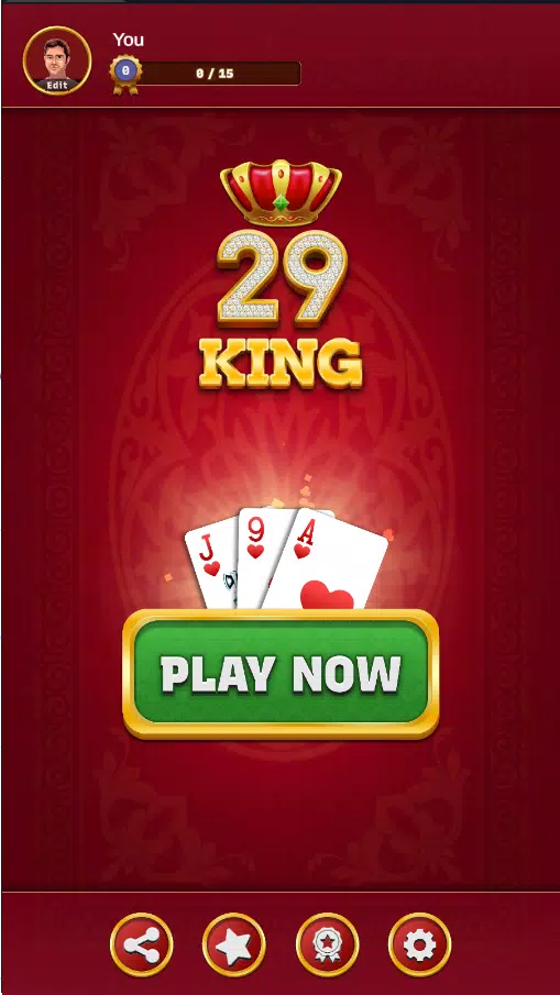29 King Card Game Offline Tangkapan skrin 0