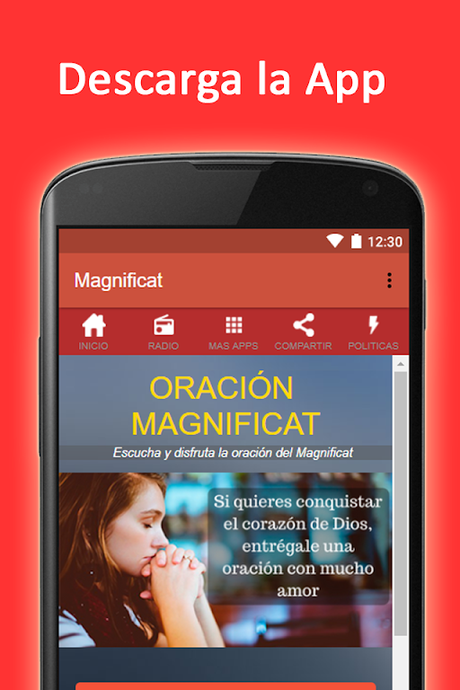Schermata Oracion la magnifica en audio: El Magnificat 0