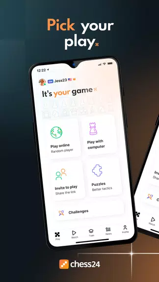 chess24 > Play, Train & Watch Zrzut ekranu 0