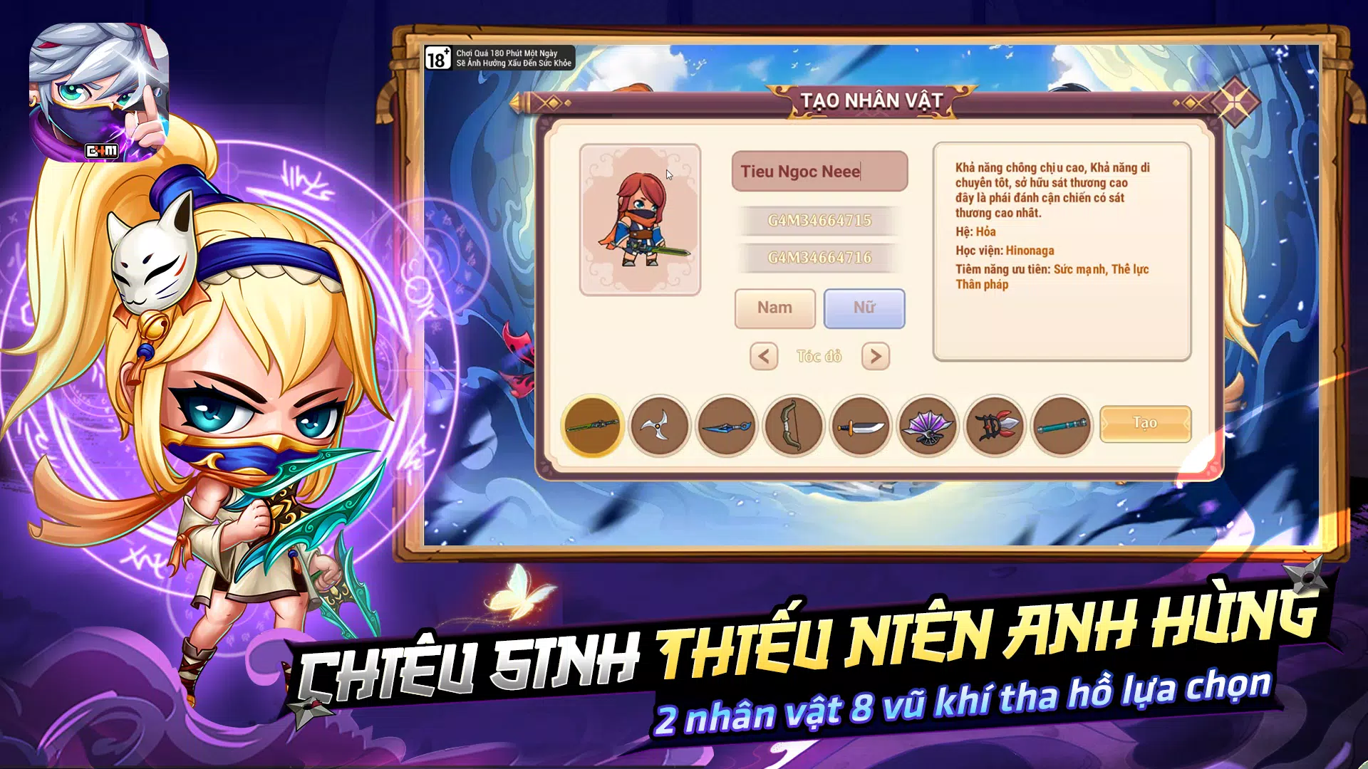 Học Viện Ninja G4M Ảnh chụp màn hình 0