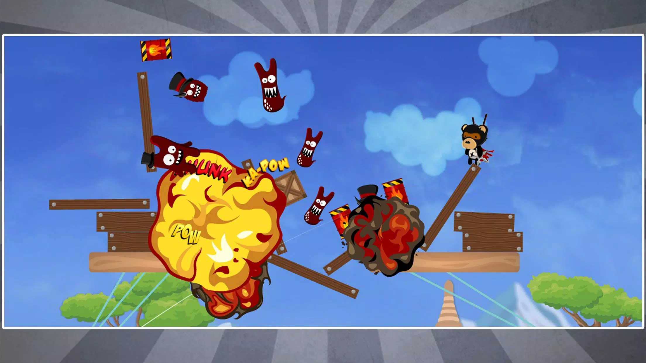 Ninja Bear: Slingshot Shooter ဖန်သားပြင်ဓာတ်ပုံ 2