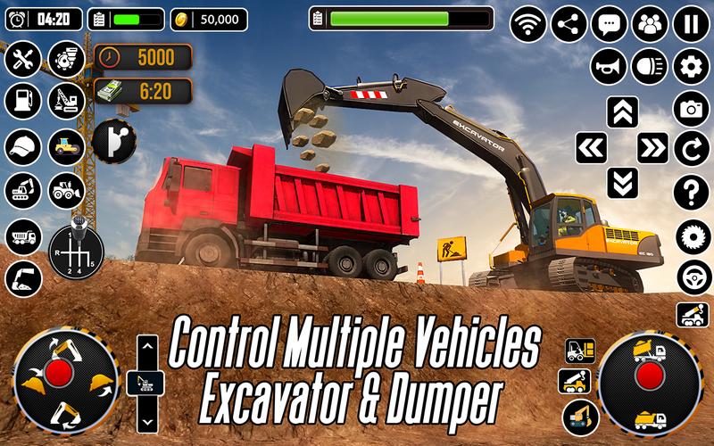 City Heavy Excavator Crane 3D স্ক্রিনশট 2