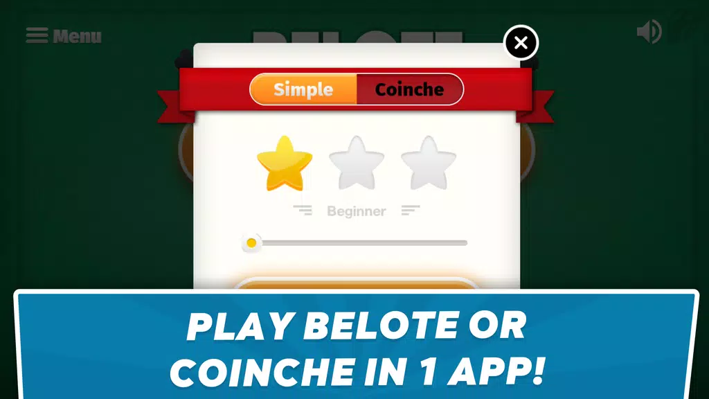 Belote Coinche - card game スクリーンショット 1