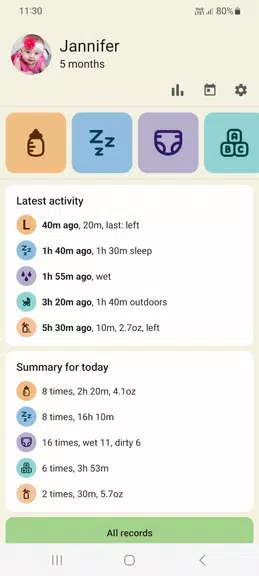 Baby tracker - feeding, sleep Tangkapan skrin 0