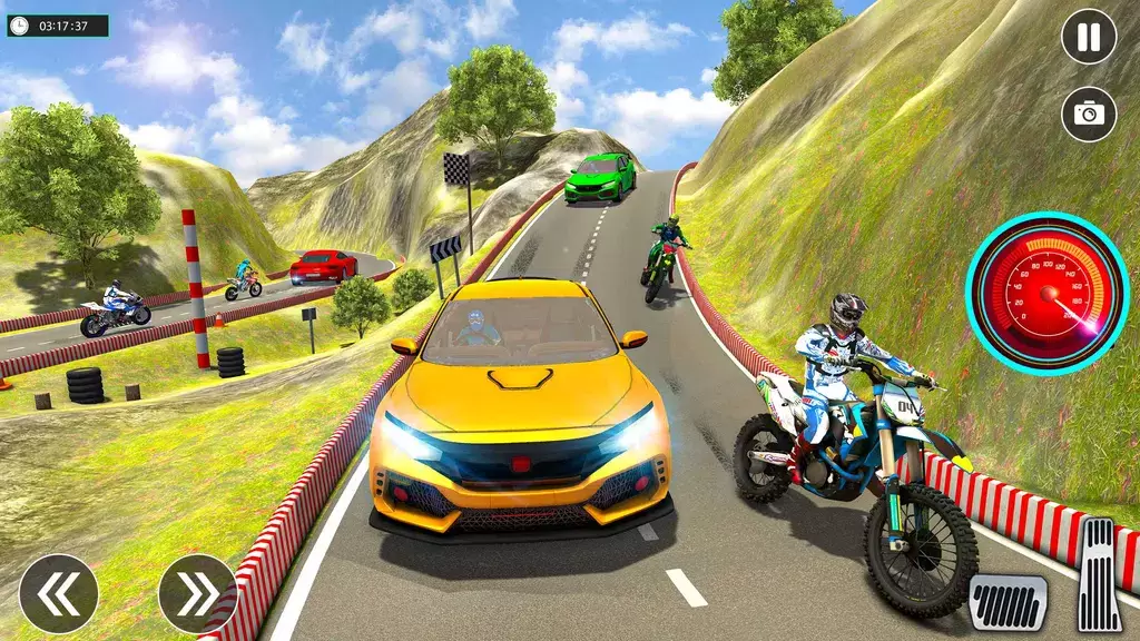 Sports Car vs Bike Racing スクリーンショット 1