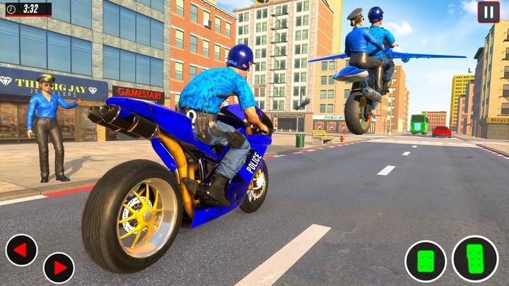 Flying Police Bike Games Captura de pantalla 2