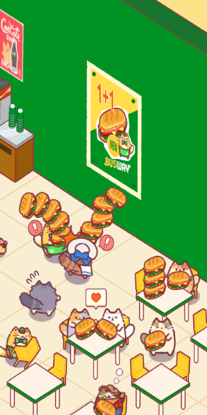 Cat Snack Bar: Cute Food Games Captura de pantalla 2