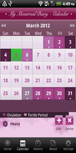 My Menstrual Diary Captura de pantalla 1