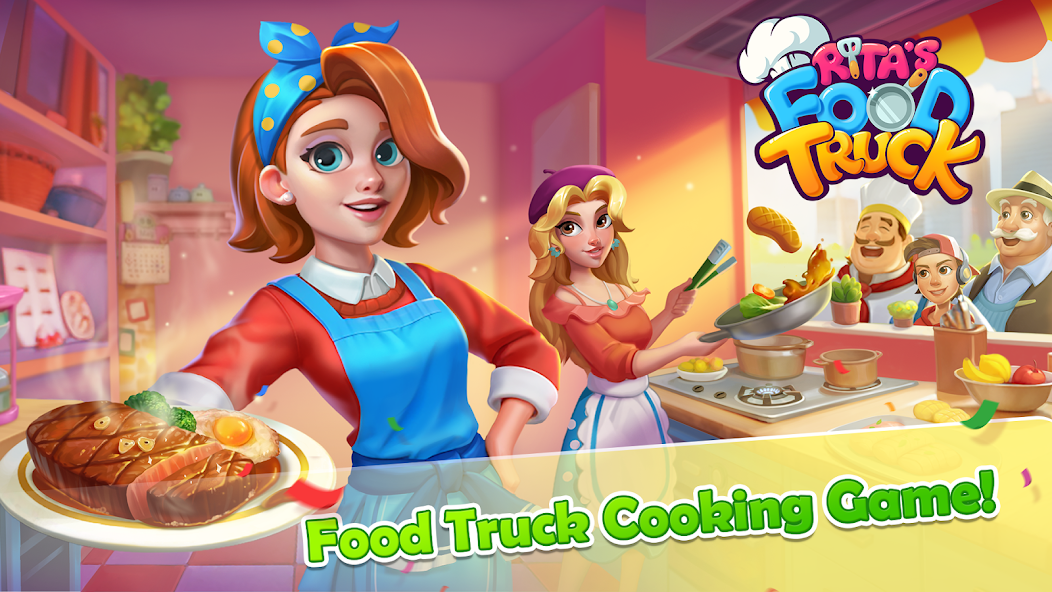 Rita's Food Truck:Cooking Game Mod ภาพหน้าจอ 0