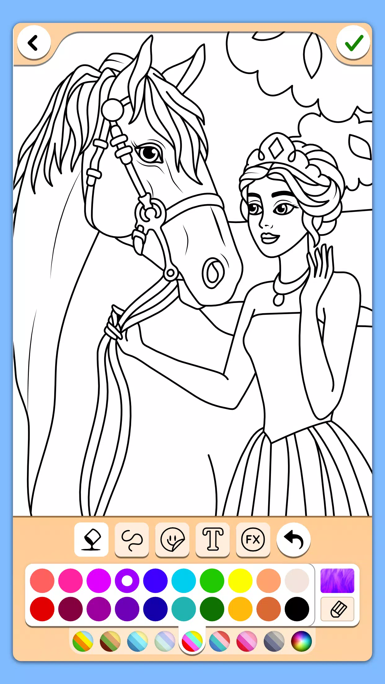 Princess Coloring Game Ekran Görüntüsü 3