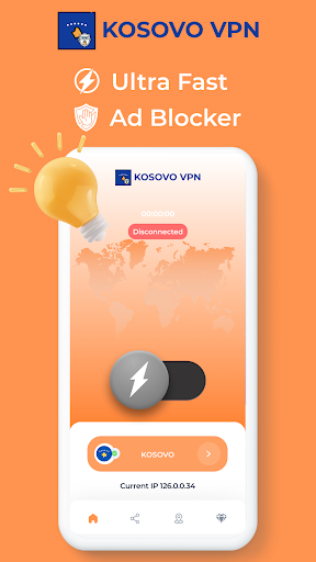 Kosovo VPN - Private Proxy Ekran Görüntüsü 1