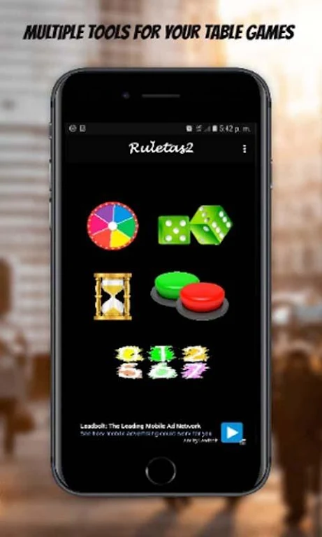 Schermata Roulette, Dice, Sounds, Time 0